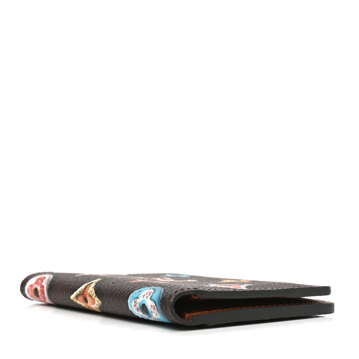 Calfskin Donut Monogram Pocket Organizer Chocolate