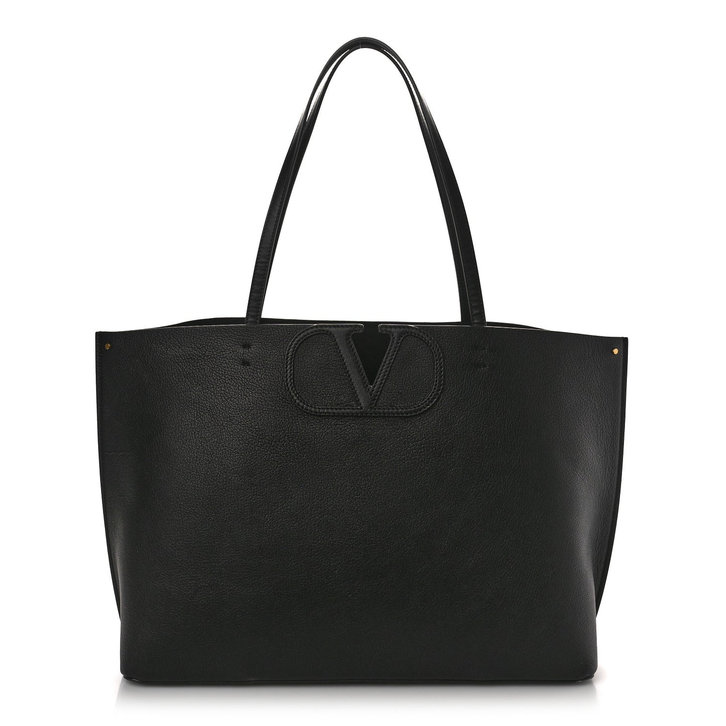 Calfskin Large Vlogo Fillme Tote Black