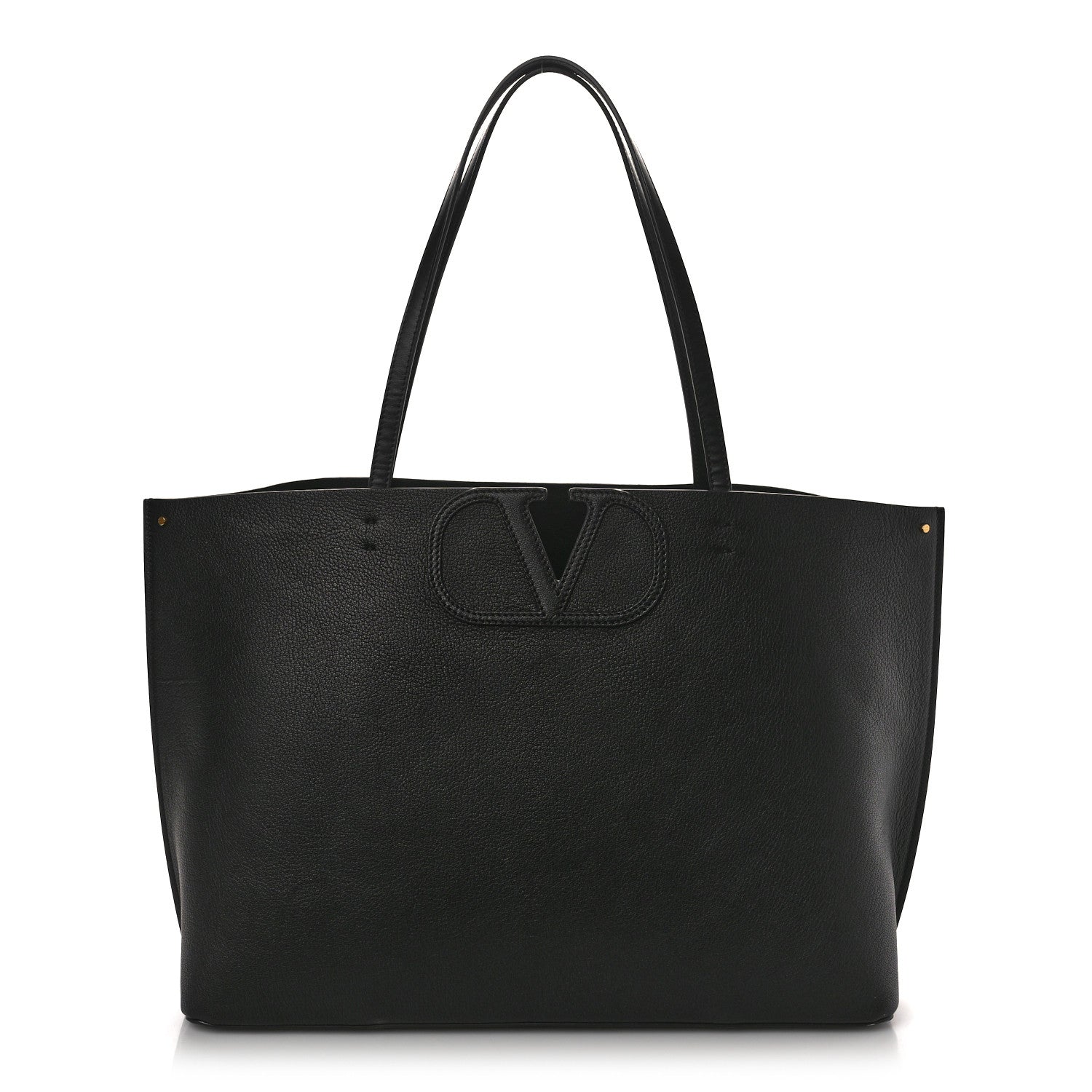 Valentino Garavani Calfskin Large Vlogo Fillme Tote Black 1 of 9