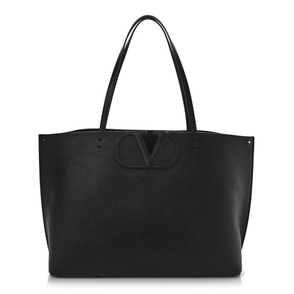 Valentino Garavani Calfskin Large Vlogo Fillme Tote Black 1 of 9