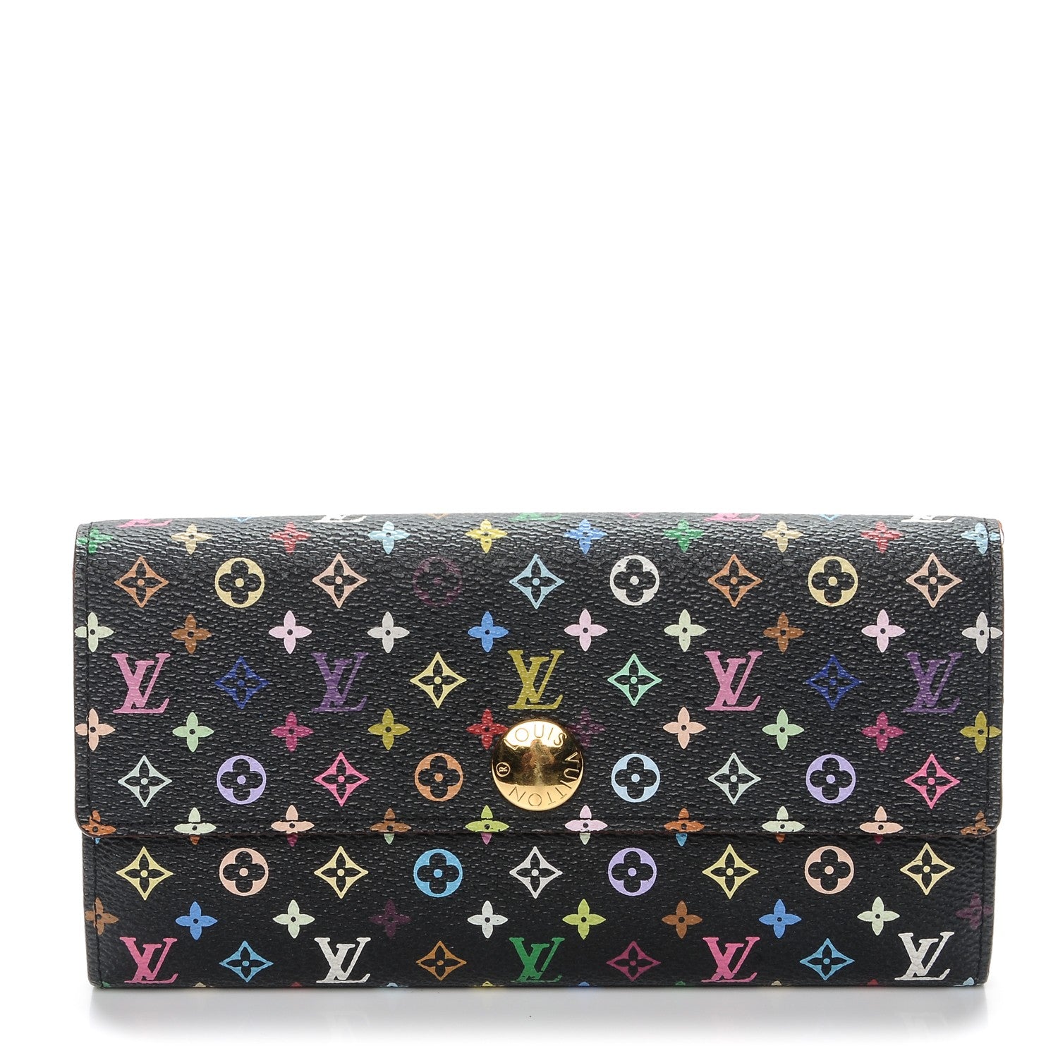 Louis Vuitton Monogram Multicolor Sarah Wallet Black Grenade 1 of 9