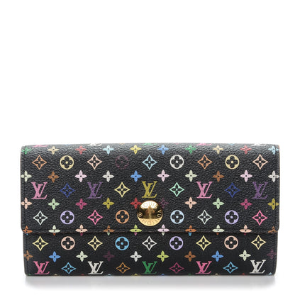 Louis Vuitton Monogram Multicolor Sarah Wallet Black Grenade 1 of 9