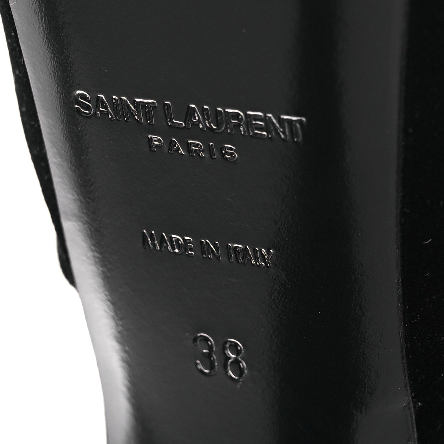 Saint Laurent Velvet Jodie Platform Sandals 38 Black 8 of 11