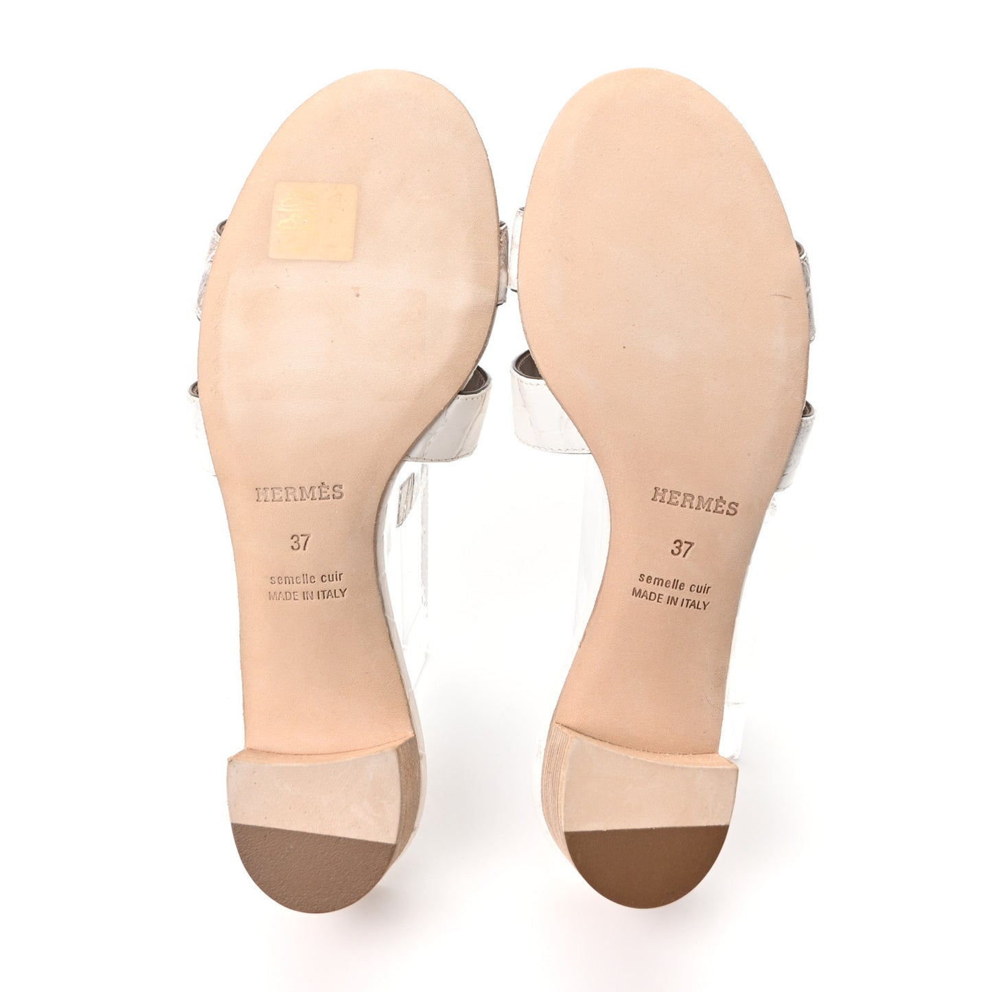 Matte Niloticus Crocodile Himalaya Oasis Sandals 37 White