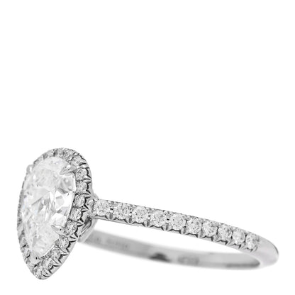 Tiffany Platinum Diamond 1.05ct Soleste Pear Cut Ring 52 6 3 of 7