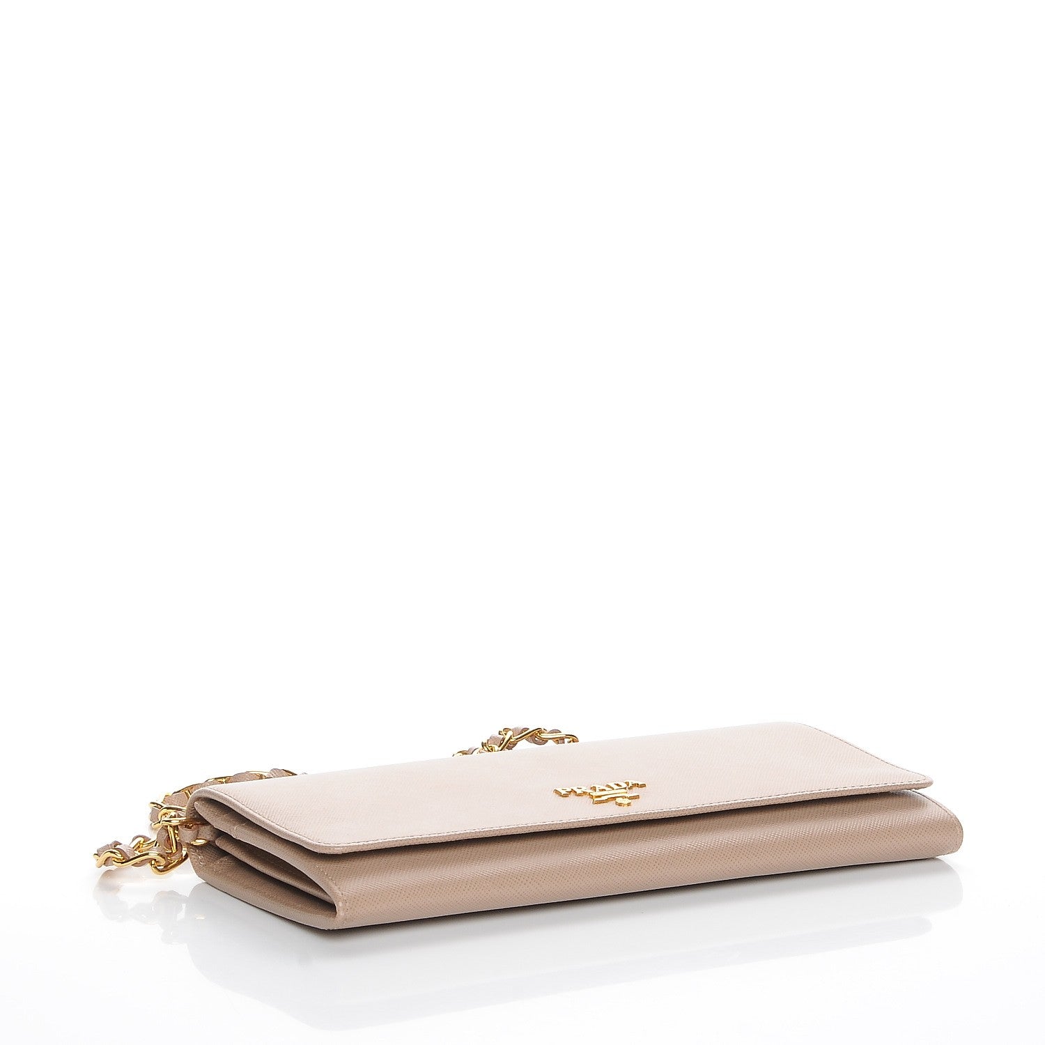 Prada Saffiano Metal Oro Chain Wallet Cammeo 4 of 10