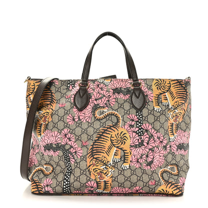 Gucci Soft GG Supreme Monogram Bengal Medium Crossbody Tote Beige Pink 1 of 9