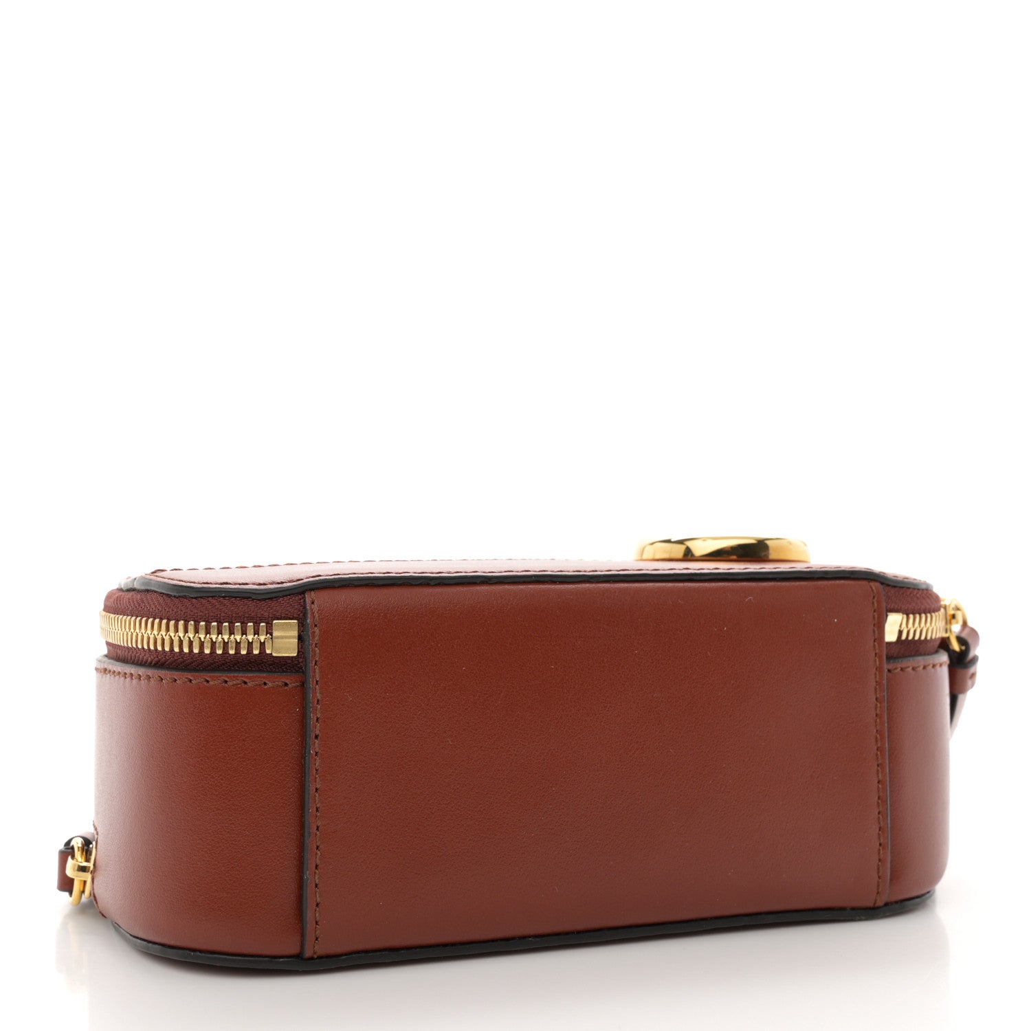 Chloe Shiny Calfskin Mini Vanity C Bag Sepia Brown 4 of 12