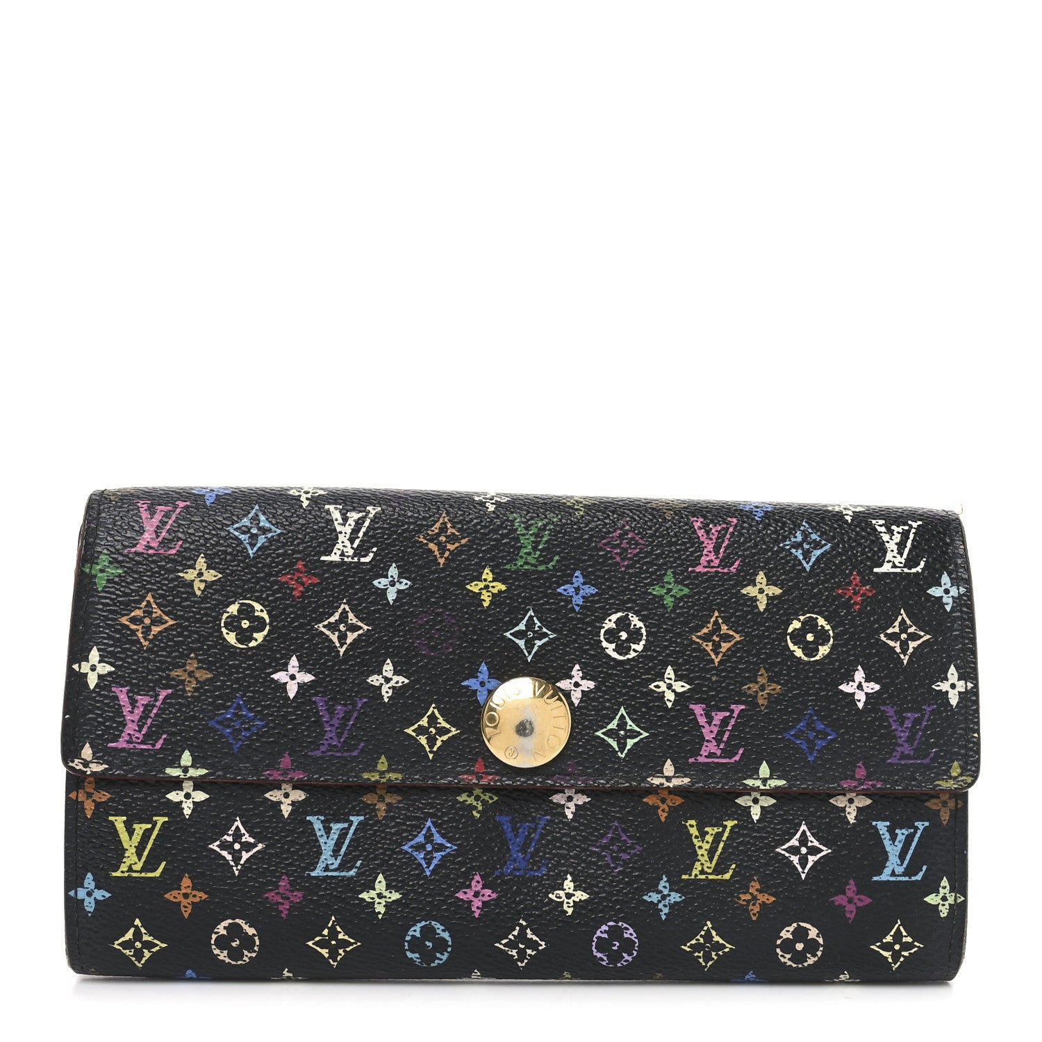Louis Vuitton Monogram Multicolor Sarah Wallet Black 1 of 10