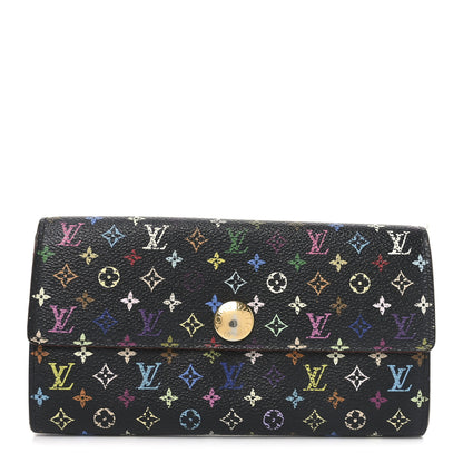 Louis Vuitton Monogram Multicolor Sarah Wallet Black 1 of 10