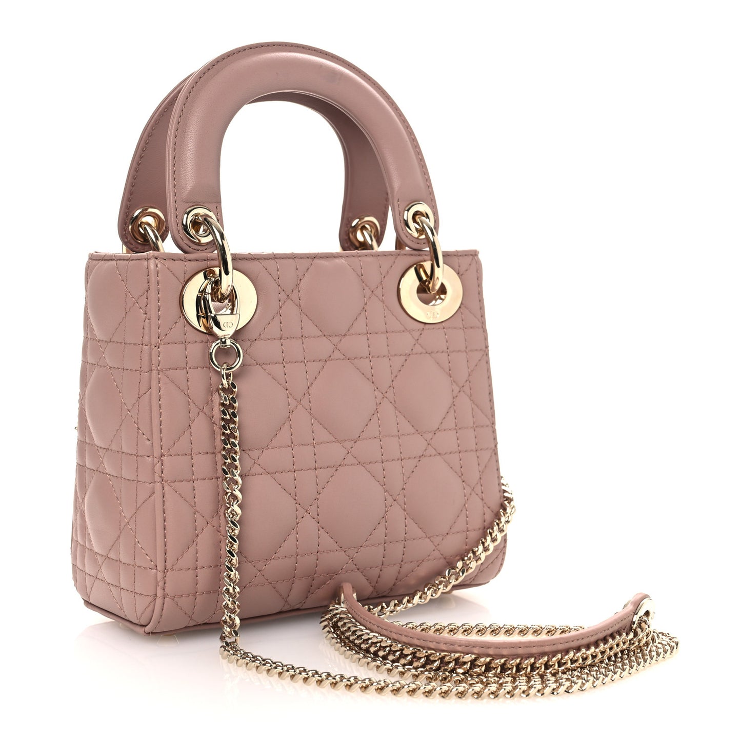 Lambskin Cannage Mini Lady Dior Fard
