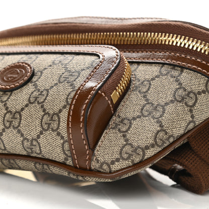 Gucci GG Supreme Monogram Textured Calfskin Retro Interlocking G Belt Bag Beige Ebony Brown Sugar 11 of 11
