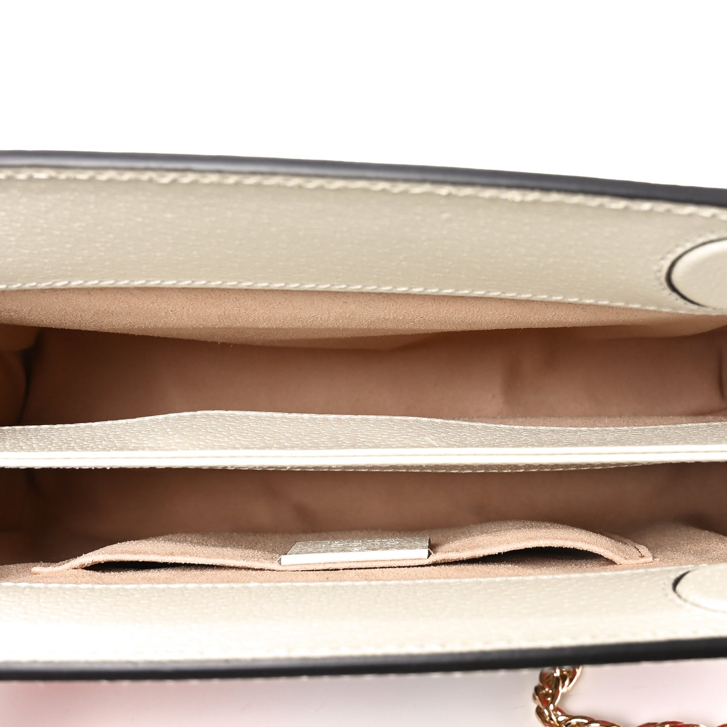 GG Supreme Monogram Flora Web Small Ophidia Chain Shoulder Bag White
