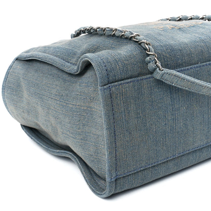Chanel Denim Small Deauville Tote Light Blue 10 of 11