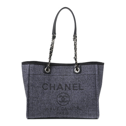 Chanel Lurex Boucle Small Deauville Tote Black 1 of 7