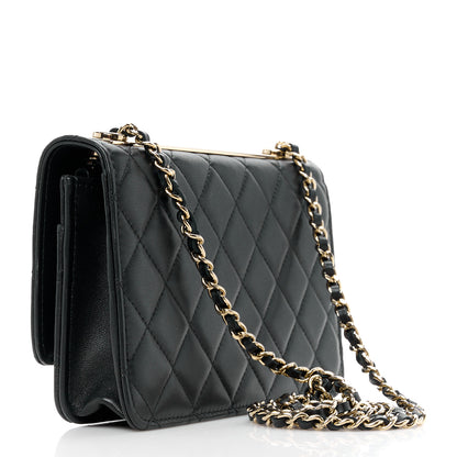 Chanel Lambskin Quilted Trendy CC Wallet On Chain WOC Black 3 of 14