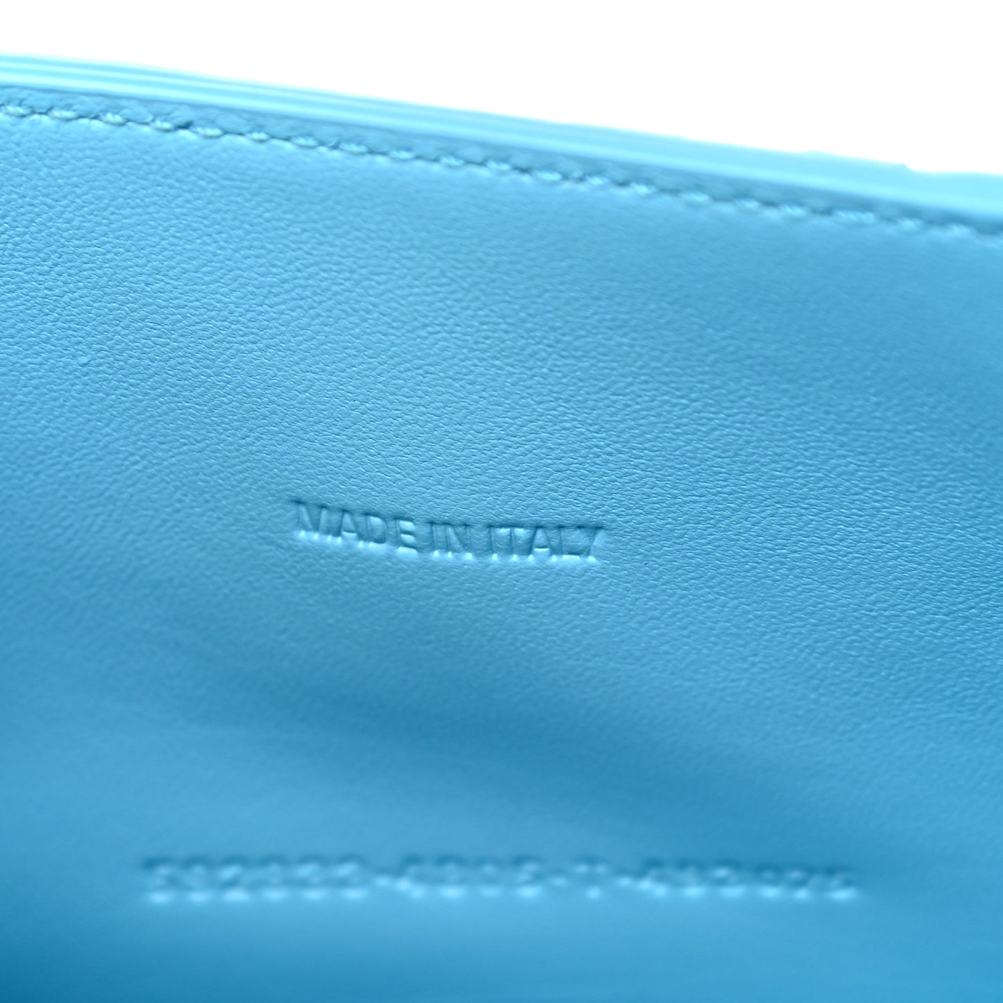 Shiny Calfskin Crocodile Embossed Hourglass Top Handle Bag XS Azur