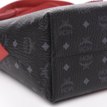 MCM Visetos Medium Klara Hobo Red Black 7 of 9