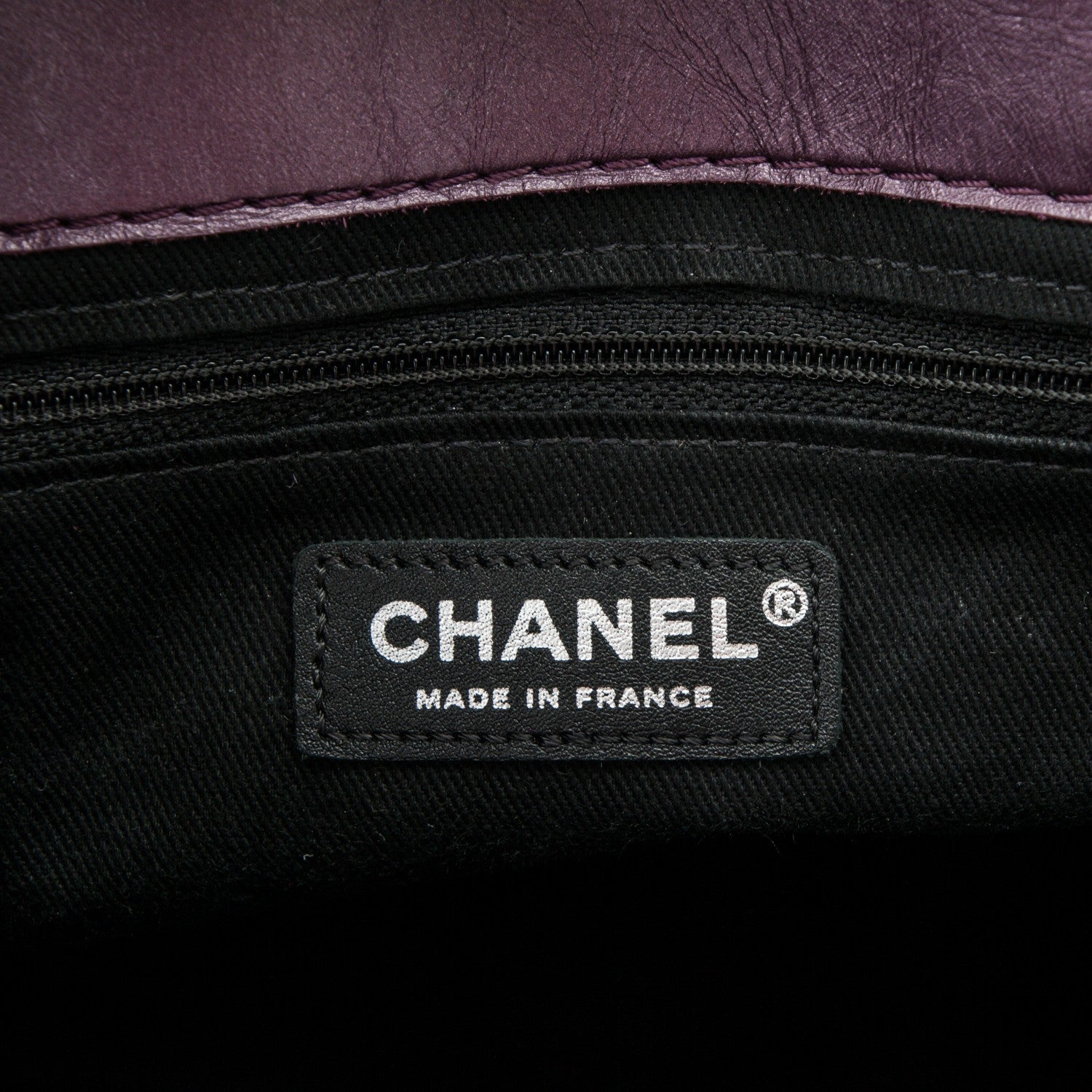 Chanel Metallic Calfskin Medium Lady Pearly Flap Dark Purple 6 of 7