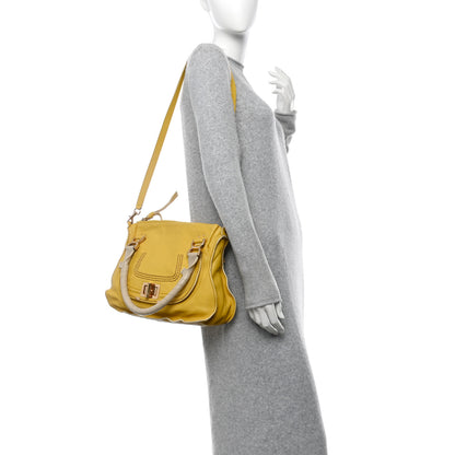 Chloe Calfskin Medium Marcie Lock Satchel Mimosa 2 of 13