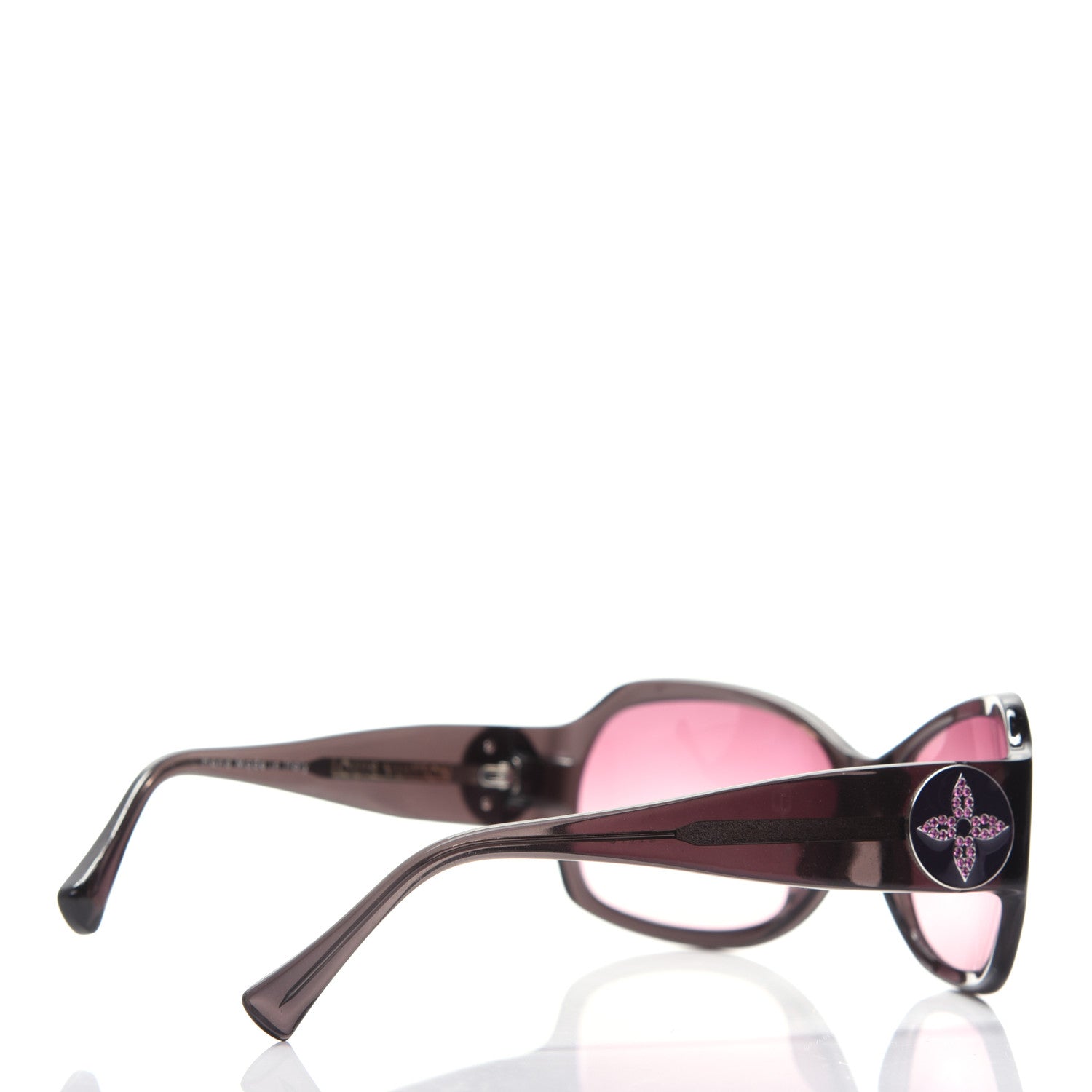 Louis Vuitton Ursula Strass Sunglasses Z0134E Pink Brown 4 of 9