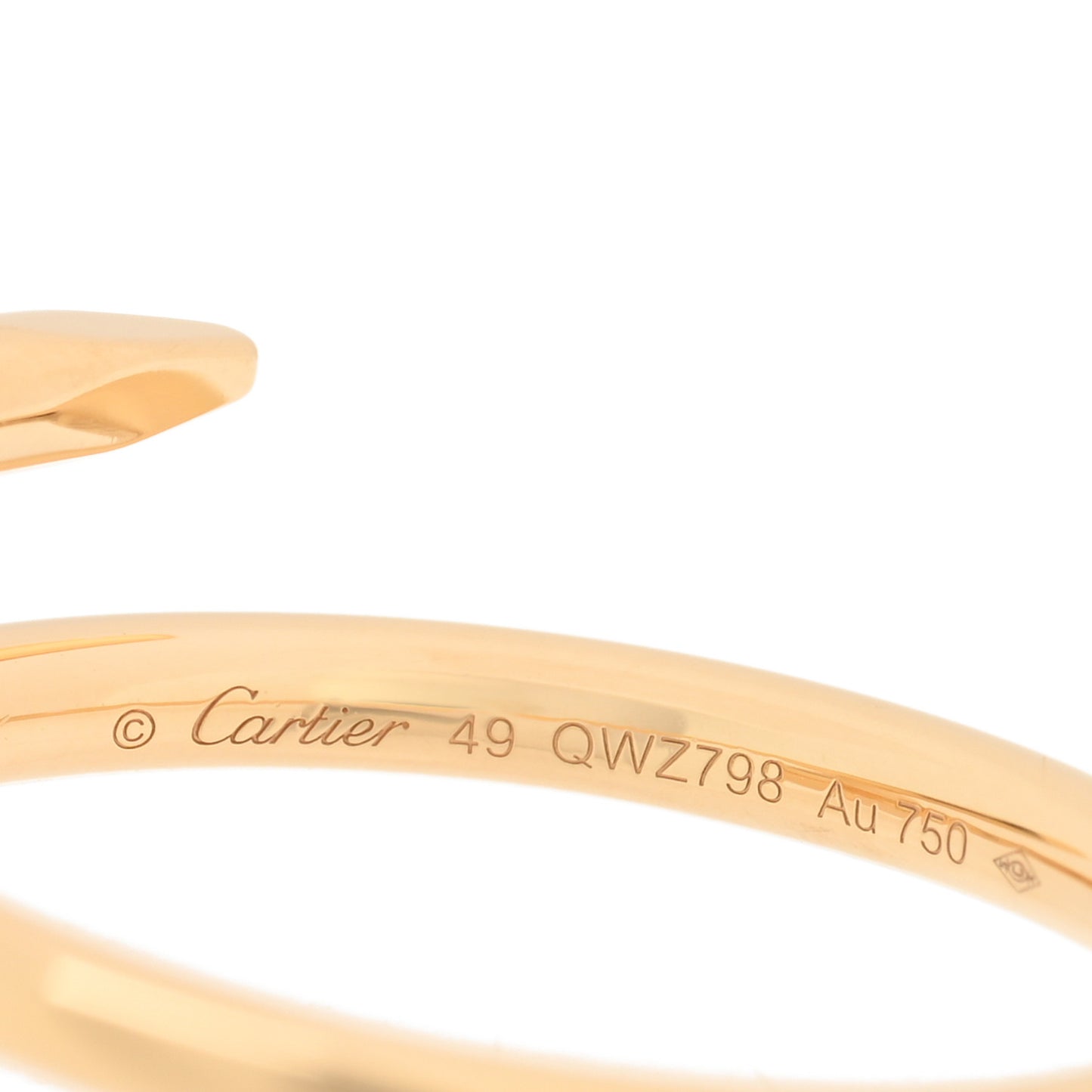 18K Yellow Gold Small Juste Un Clou Ring 49 5