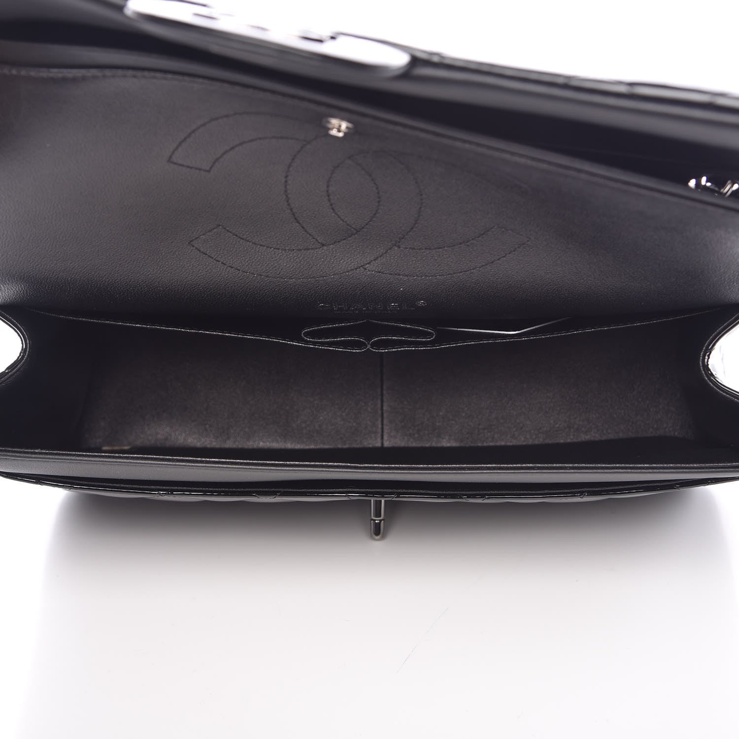 Chanel Patent Quilted Jumbo Double Flap Black 6 of 8