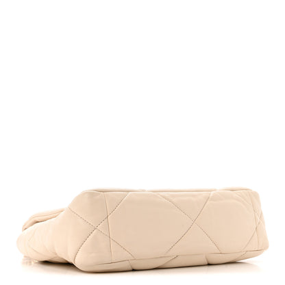 Chanel Goatskin Quilted Medium Chanel 19 Flap Light Beige 3 of 11