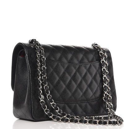 Chanel Caviar Quilted Jumbo Double Flap Black 4 of 12