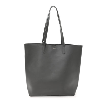 Saint Laurent Calfskin North-South Shopping Tote Storm 1 of 13