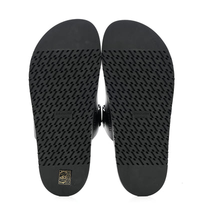 Hermes Calfskin Womens Chypre Sandals 40 Black 5 of 9