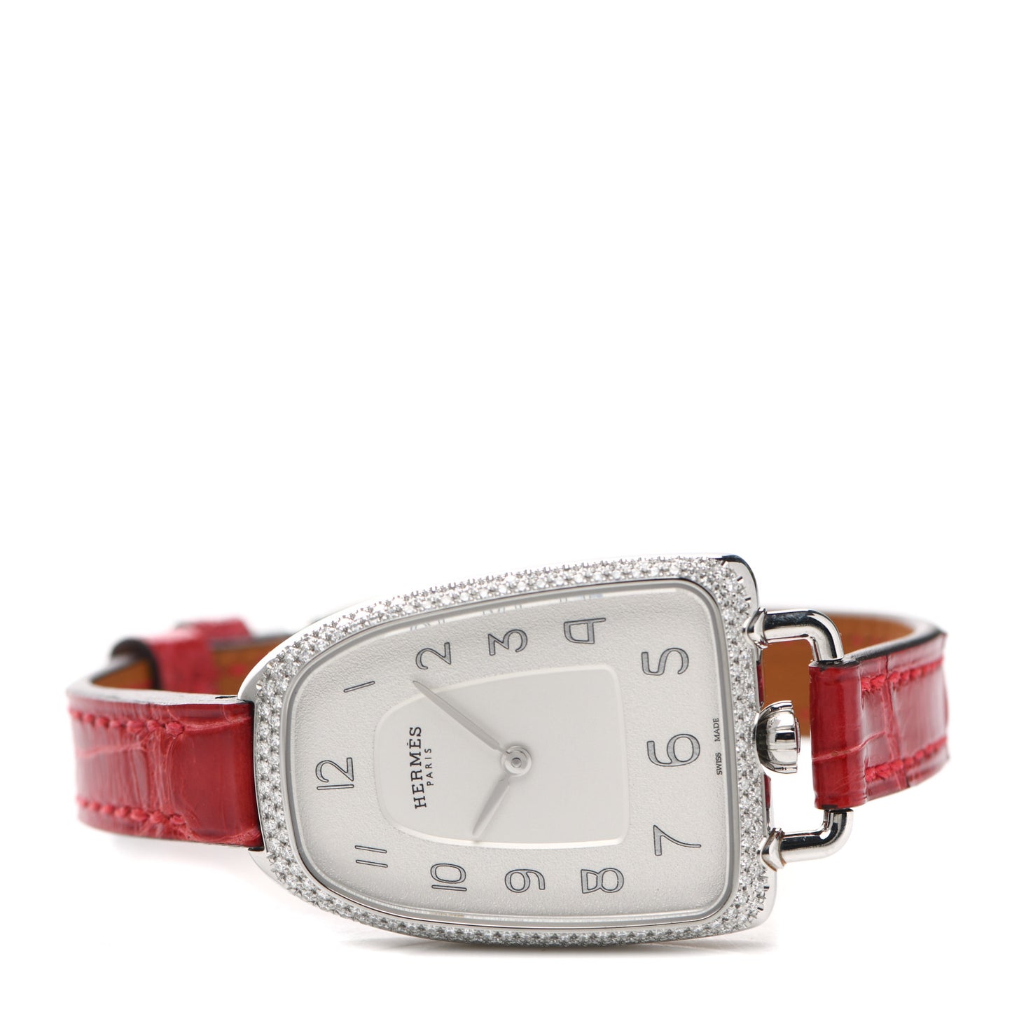 Stainless Steel Alligator Diamond Bezel 26mm Galop Quartz Watch Braise