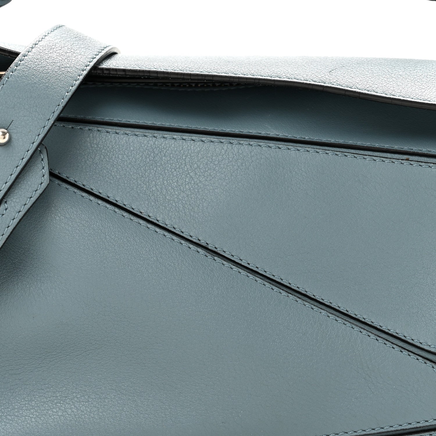 Loewe Calfskin Small Puzzle Bag Stone Blue 8 of 15