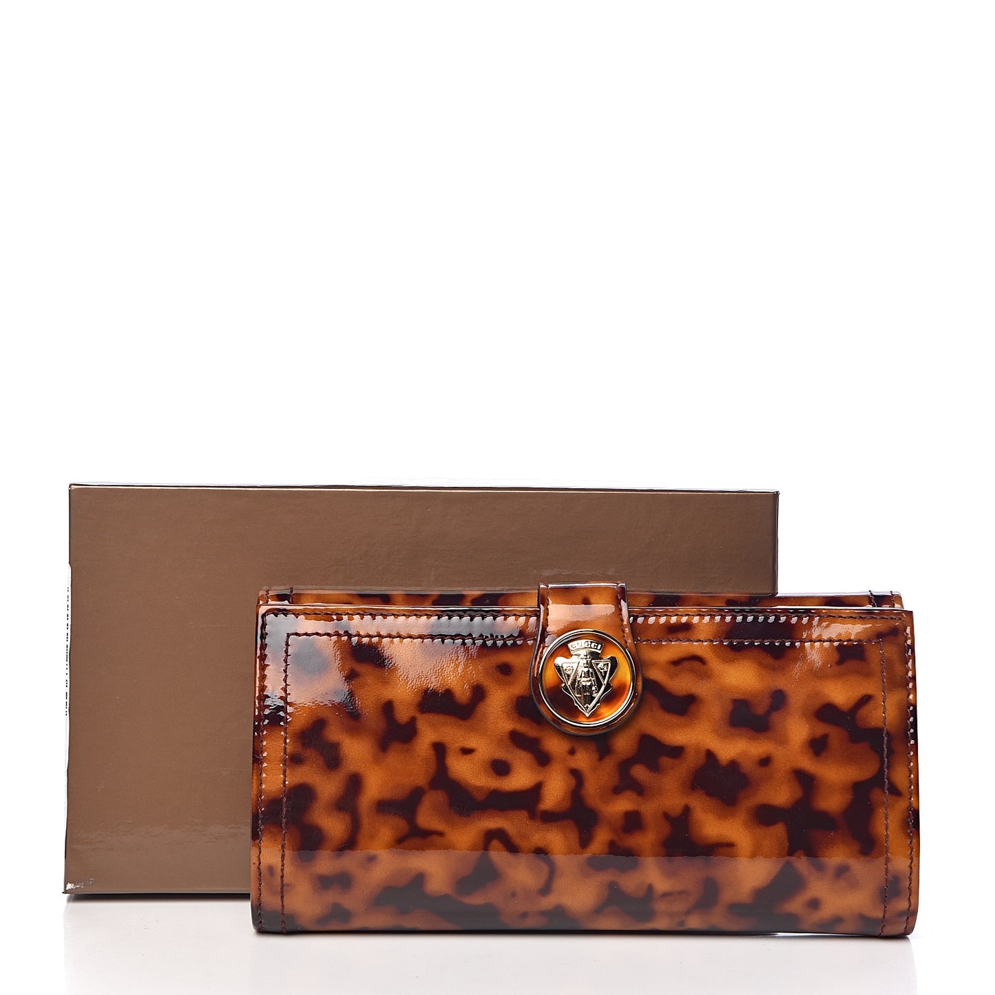 Patent Hysteria Continental Wallet Tortoise Brown