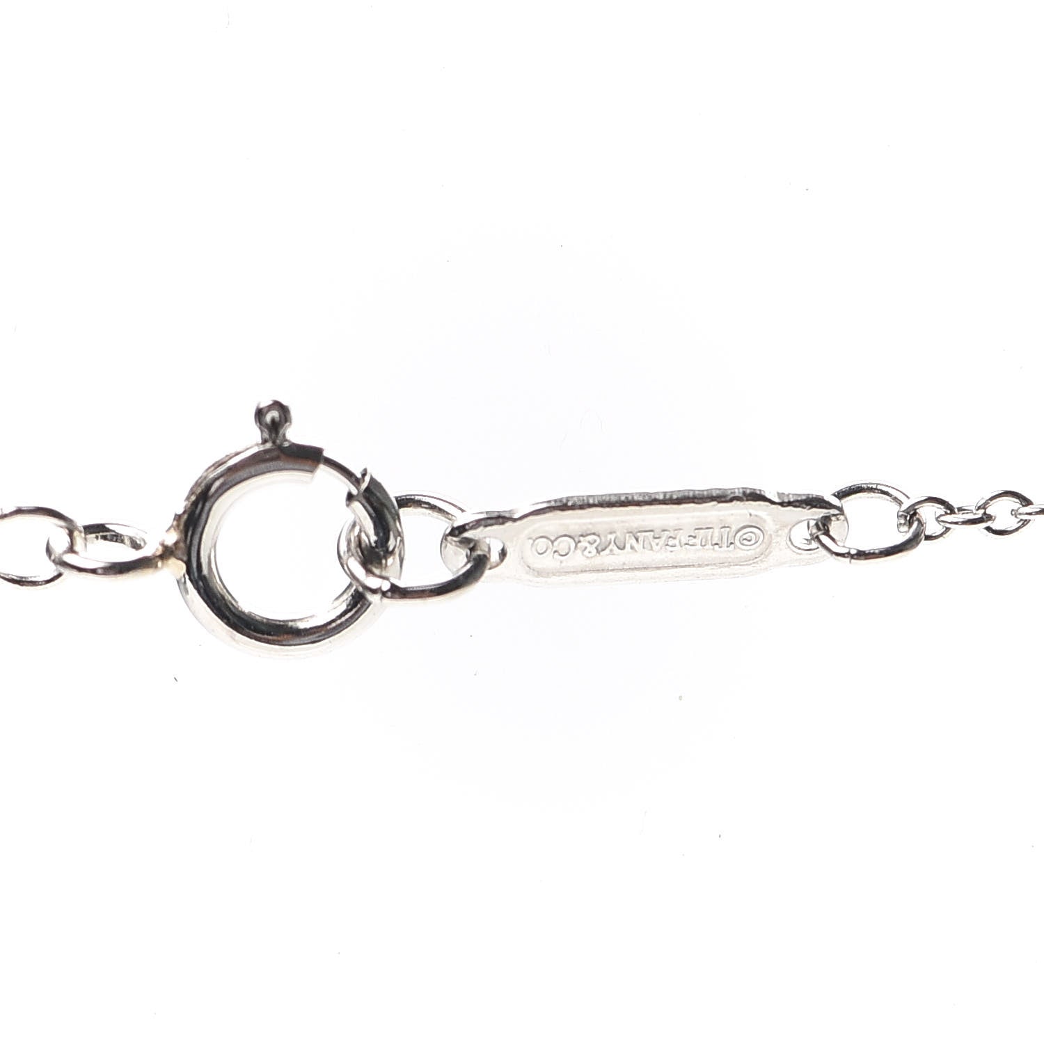 Tiffany Platinum Diamond Petals Key Pendant Necklace 5 of 6