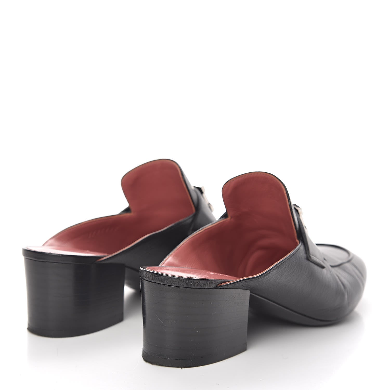 Hermes Goatskin Paradis Mules 37 Black 4 of 11