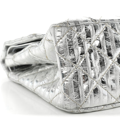 Chanel Metallic Calfskin Striped 2.55 Reissue 227 Silver 9 of 12