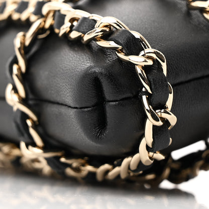 Chanel Lambskin Tech Me Out Clutch With Chain Black 10 of 12