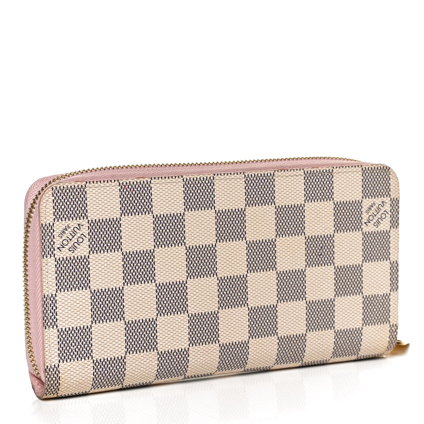 Damier Azur Zippy Wallet Rose Ballerine