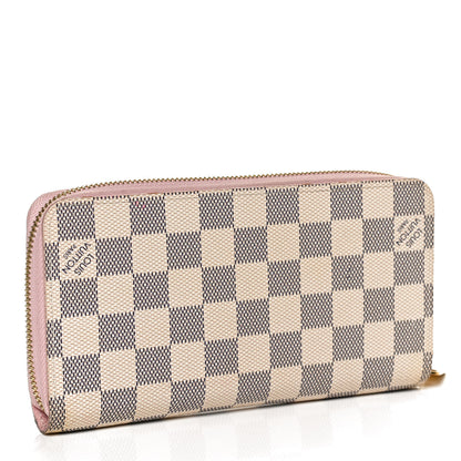 Louis Vuitton Damier Azur Zippy Wallet Rose Ballerine 3 of 9
