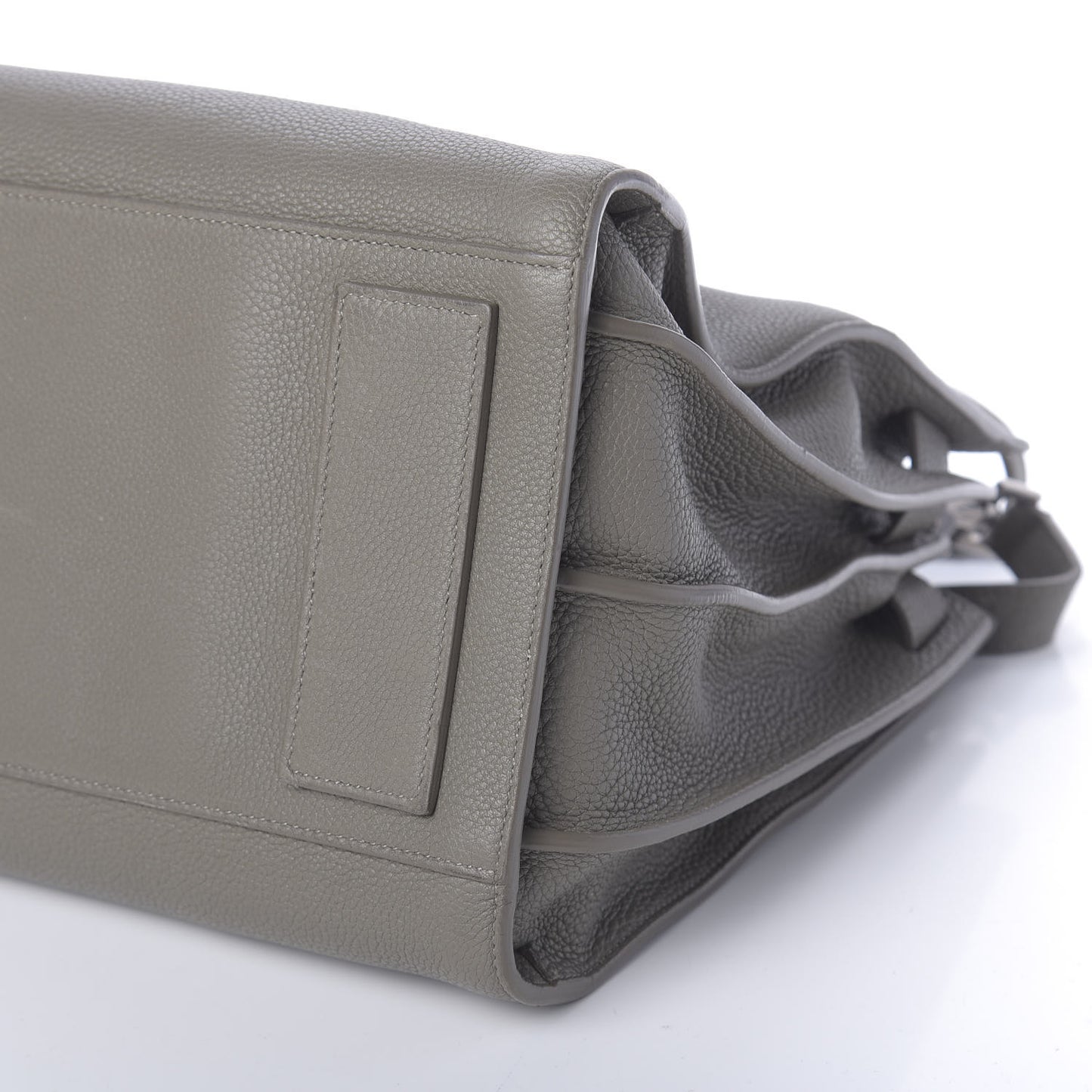 Grained Calfskin Medium Supple Sac De Jour Kaki Militaire