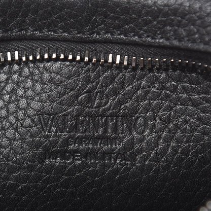 Valentino Garavani Calfskin Small Rockstud Rolling Chain Camera Crossbody Bag Black 6 of 9