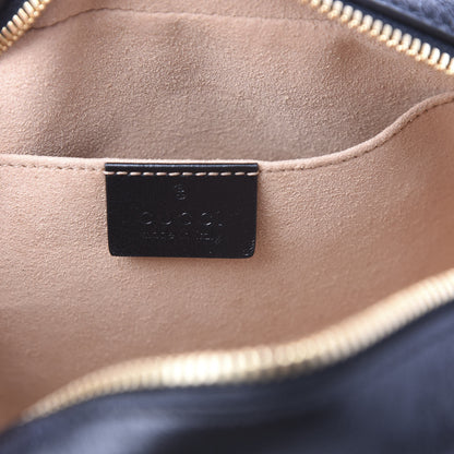 Gucci Monogram Matelasse Diagonal Small GG Marmont Chain Shoulder Bag Beige Black 8 of 11