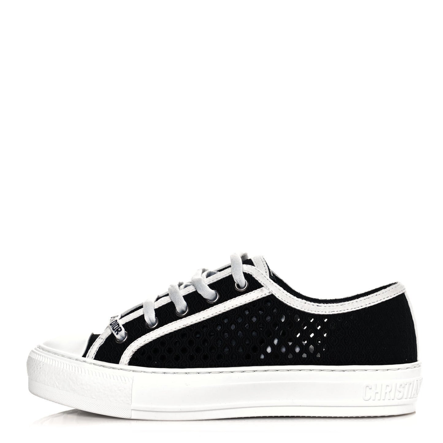 Resille Embroidered Walk'N'Dior Low Top Sneakers 36.5 Black