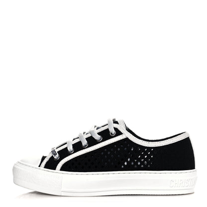 Christian Dior Resille Embroidered Walk'N'Dior Low Top Sneakers 36.5 Black 1 of 10