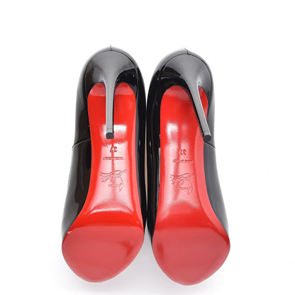 Christian Louboutin Patent New Very Prive 120 Pumps 37 Black Red 5 of 9