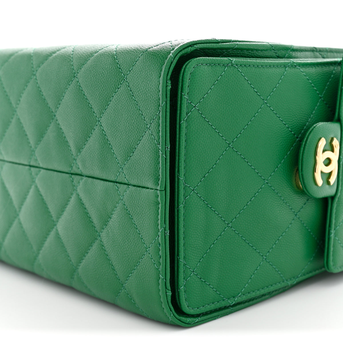 Caviar Quilted Small Chanel 25 Handbag Green