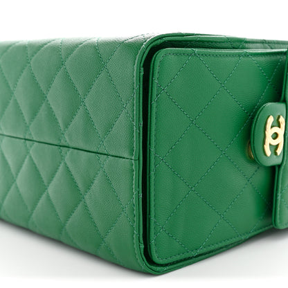Chanel Caviar Quilted Small Chanel 25 Handbag Green 10 of 11