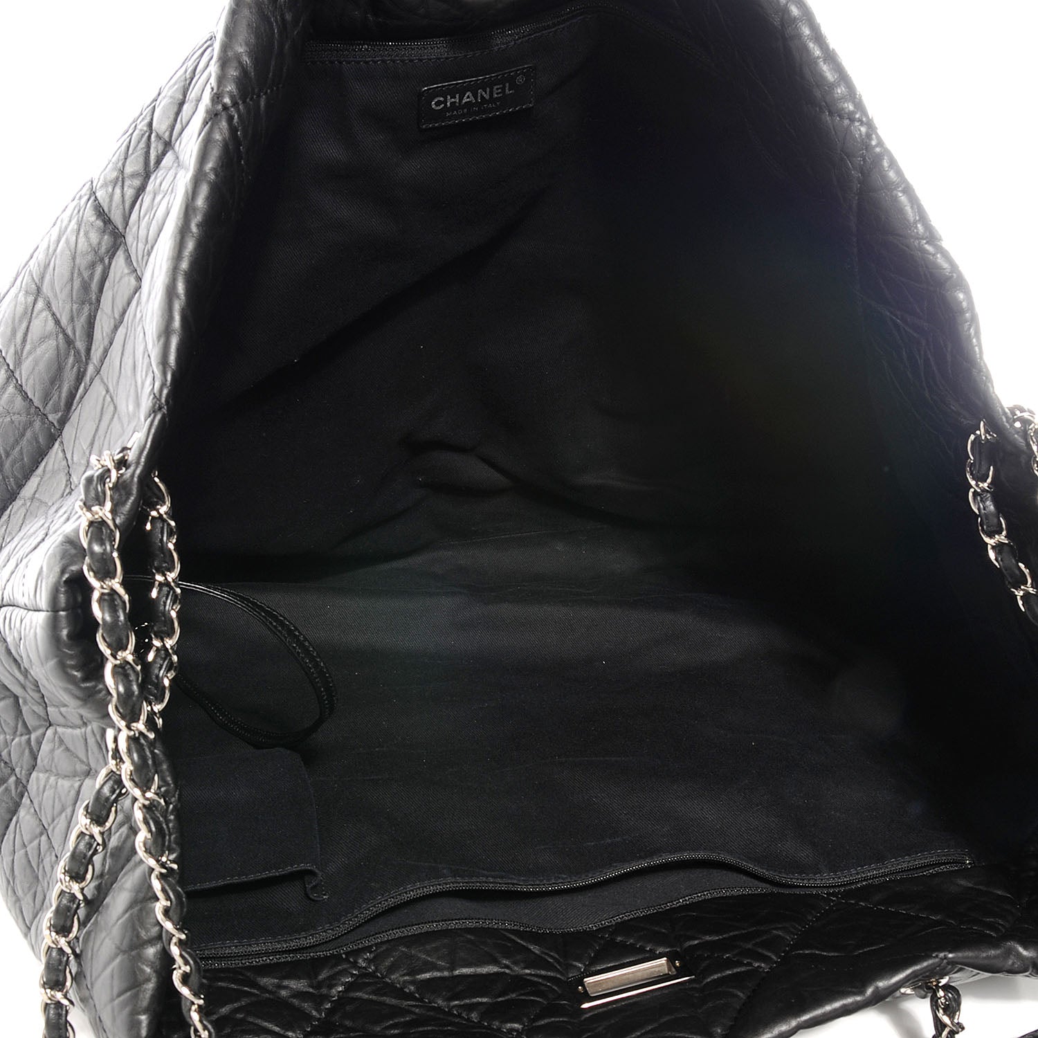 Chanel Aged Calfskin Large Reissue Drawstring Tote Black 5 of 7