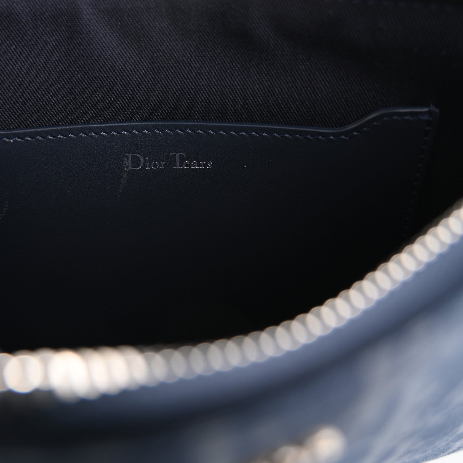 Christian Dior x Denim Tears A5 Oblique Flat Pouch Wristlet Blue 6 of 8